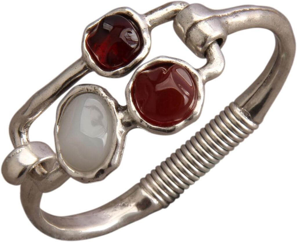 Gold Cuff Bracelet for Women Silver Beaded Bracelets Open Bangle Stackable Stretch Bead Bracelet Boho Jewelry Gifts for Wife Couple