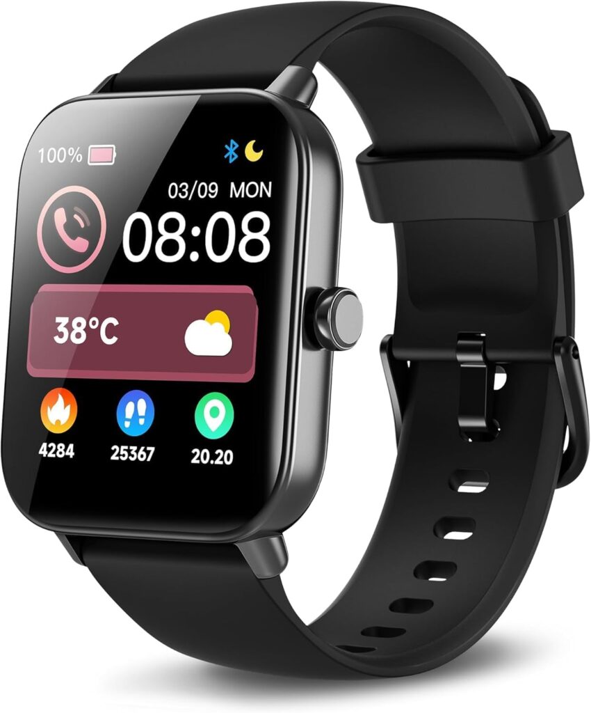 Smart Watches for Men Women, Alexa Built-in, 1.8″ Smartwatch with Heart Rate/SpO2/Sleep/Stress, IP68 Waterproof Fitness Tracker with Bluetooth Call (Answer/Make), 101+ Sports Modes, for Android iPhone