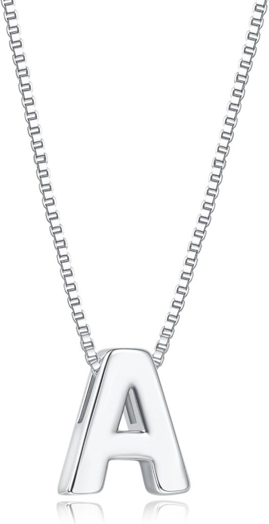 Initial-Necklaces A-Necklaces for Women|Men – Personalized Initial Letter A-Z & Heart Necklace Simple Letter Initial Pendant Necklace for Women|Men Jewelry Gifts