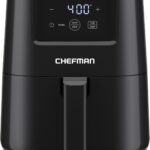 CHEFMAN 2 Qt Mini Air Fryer – Digital Space-Saving Compact Air Fryer with Nonstick and Dishwasher Safe Basket, Quick & Easy Meals in Minutes, Features Digital Timer and Shake Reminder – Black