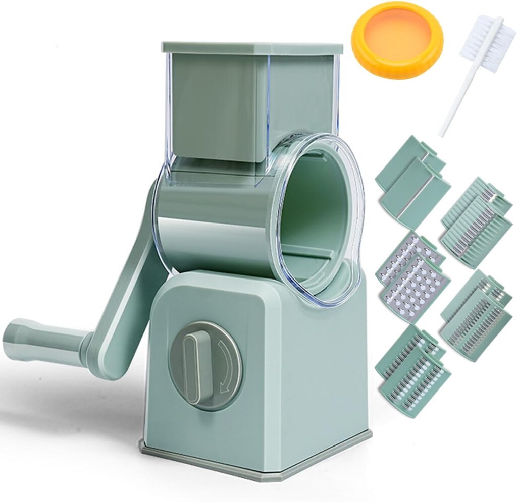 Multi functional vegetable chopper 5-in-1,Spiralizer 5 Blade Vegetable Chopper, Cheese Mincer, French Fry Cutter Potatoe Slicer, Home Essentials & Kitchen Gadgets, Salad Chopper