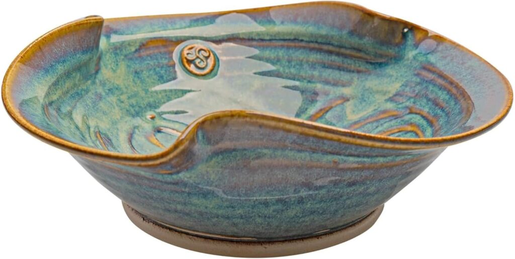 Castle Arch Pottery Irish Pottery Newgrange Bowl Hand-Glazed – Handcrafted In Ireland – Lead & Cadmium Free, Irish Gifts For Men & Women – 10×3.14 Inches 1000 ML (Large)