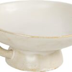 Creative Co-Op Stoneware Bowl w Reactive Glaze, White