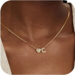 Turandoss Gold Heart Initial Necklace for Women – Dainty 18K-Gold-Plated Personalized Heart Letter Necklace Trendy Simple Cute Letter Necklace Gold Jewelry Birthday Gifts for Women Girls