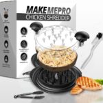 Manual Chicken Shredder Tool,Meat Shredder Twist,meat grinder, smart kitchen tools,kitchen gadgets under 25,for Chicken, Beef, Pork with Cleaning Brush & Tongs, Strong Anti-Slip Base, BPA Free.