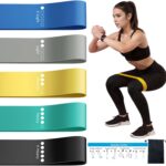 Resistance Loop Exercise Bands for Home Fitness, Yoga Pilates, Stretching, Strength Training, and Physical Therapy – Elastic Bands Set Workout Bands for Women&Men (5pcs Set)