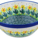Authentic Polish Pottery Bowl 6-inch in Summer Meadow Design Handmade in Bolesławiec Poland by Ceramika Artystyczna + Certificate of Authenticity