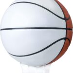 Murray Sporting Goods Autograph Basketball with Stand – Four Panel Signature Ready Display Memorabilia Autographic Basketball Regulation Size 29.5 inches