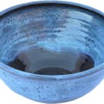 ALWAYS AZUL POTTERY 14 Inch Large Serving Bowl in Waterfall Glaze – Handmade Ceramic Pottery Bowl – Handcrafted Polished Stoneware – Unique & Stylish Glazed Bowl, Great for Soup, Salad, Cereal & More