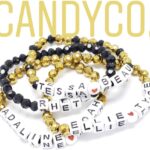 Stacking Blurb Jewelry ROUND Name Word beaded bracelet mothers custom colorful gold Stackable Bridesmaid Gift Stretch Fun Stuffers alphabet bead christmas custom word bracelet FAVOR