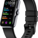 Health Fitness Tracker, Smart Watch with 24/7 Heart Rate and Blood Oxygen Monitor, Sleep Tracker with IP68 Waterproof, Activity Tracker Pedometer Step Counter for Women Men (Deep Black)