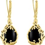 Butterfly/Fan/Mermaid Tail/Dragonfly/Celtic/Moonstone/Black Onyx/Moss Agate Teardrop Drop Dangle Earrings Jewelry Gifts for Women Mom Wife