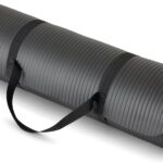 Amazon Basics 1/2 Inch Extra Thick Exercise Yoga Mat with Carrying Strap, Cushioned Support, for Fitness and Gym Workouts