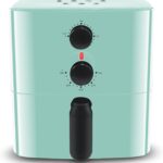 Elite Gourmet EAF-3218BL Personal 1.1Qt Compact Space Saving Electric Hot Air Fryer Oil-Less Healthy Cooker, Timer & Temperature Controls, PFOA Free, Mint