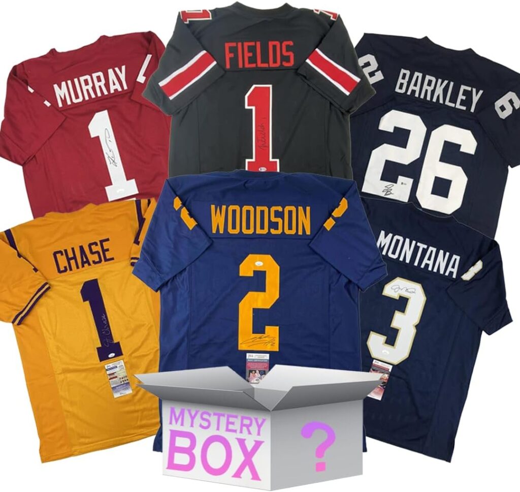 College Autographed/Signed Football Jersey Mystery Box with PSA JSA or Beckett COA