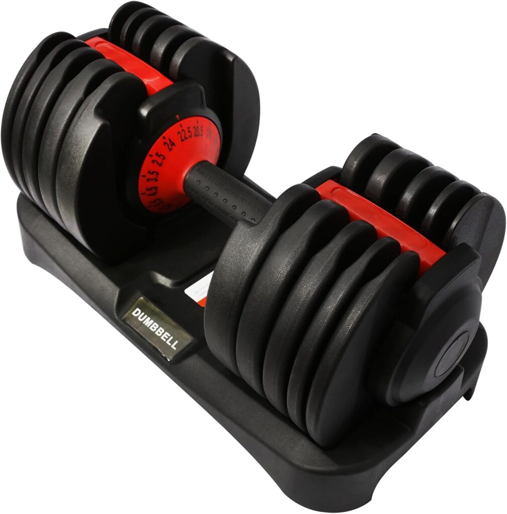 PENSUN Adjustable Dumbbells 5โ52.5 lbs Pair, 15โณ Quick-Change Weight Dumbbell Set for Home Gym Full-Body Strength Training & Fitness Workout