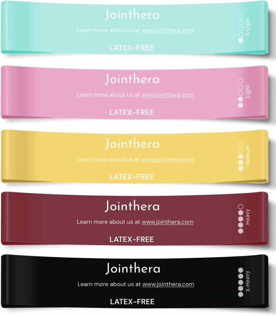 Premium Latex Free Resistance Bands for Working Out – Set of 5 + Carrying Bag | Non Latex Mini Loop Workout Bands Resistance for Women and Men | Physical Therapy, Legs Exercise and Pilates