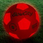 GlowCity Glow in The Dark Soccer Ball | Light Up Indoor/Outdoor Soccer Ball with 2 LED Lights | Pre-Installed Batteries | Fun Gift for Teens