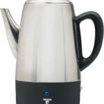 Moss & Stone Percolator Coffee Pot Electric 10 Cup, Stainless Steel Coffee Maker. With Keep Warm Function, 10 Cups Stainless Steel Percolator With Coffee Basket