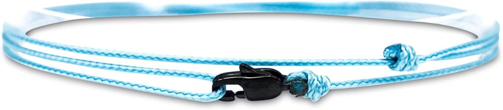 Made by Nami Surfer Anklet with Snap Hook Clasp Waterproof & Adjustable Thin String Ankle Bracelets for Women and Men Handmade Jewelry for Beach and Music Festival Accessories