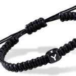 Initial Bracelet for Women Men A J S K Charm Handmade Bracelets Rope Braided Letter Bracelet for Couples Best Friend,Adjustable Father’s Day Gifts for Dad Boyfriend Friendship Jewelry