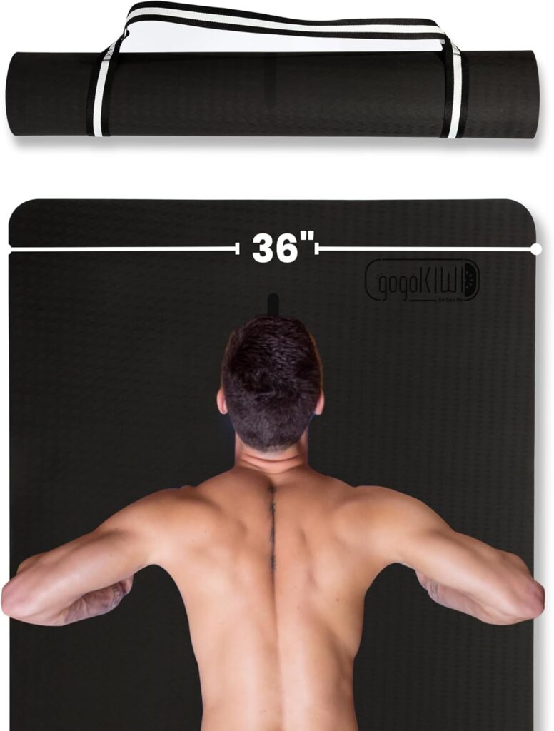 Extra Wide Yoga Mat for Men Women (72″L x 36″W) Non Slip Fitness & Exercise Mat with Alignment Marks for Yoga, Pilates, Floor Workouts