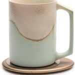 Ui Artist Collection Set – Mint Glacier | 12 fl oz / 355 mL Self-Heating Ceramic Coffee & Tea Mug Set