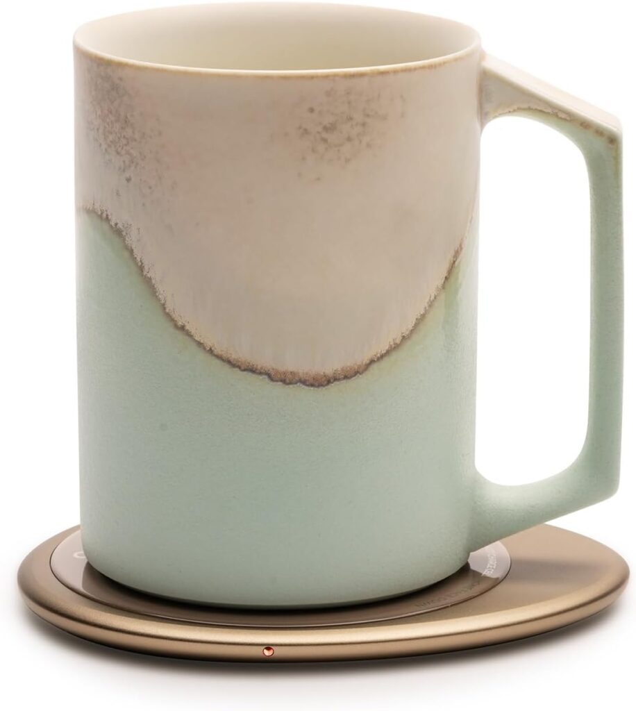 Ui Artist Collection Set – Mint Glacier | 12 fl oz / 355 mL Self-Heating Ceramic Coffee & Tea Mug Set