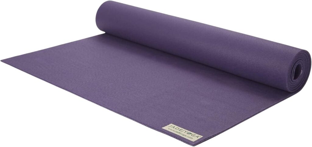 JadeYoga Harmony Yoga Mat – Durable & Thick Gym Fitness Mat, Non-Slip Natural Rubber Yoga Mat – Home Exercise & Stretching Mat, Workout Mat – Yoga, Pilates & Meditation for Women & Men