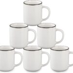 Coffee Mugs Set of 6, 12 oz Coffee Cups Ceramic, Ceramic Coffee Mug with Handle and Speckled Patterns for Latte, Tea, Cocoa, Milk, Cappuccino, Microwave & Dishwasher Safe