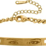 Personalized Human Eyes Bracelet for Women/Men – “Eye Love You”, Engraved Your Eyes Photo, Perfect Custom Handmade Jewelry Gift for Her/Him