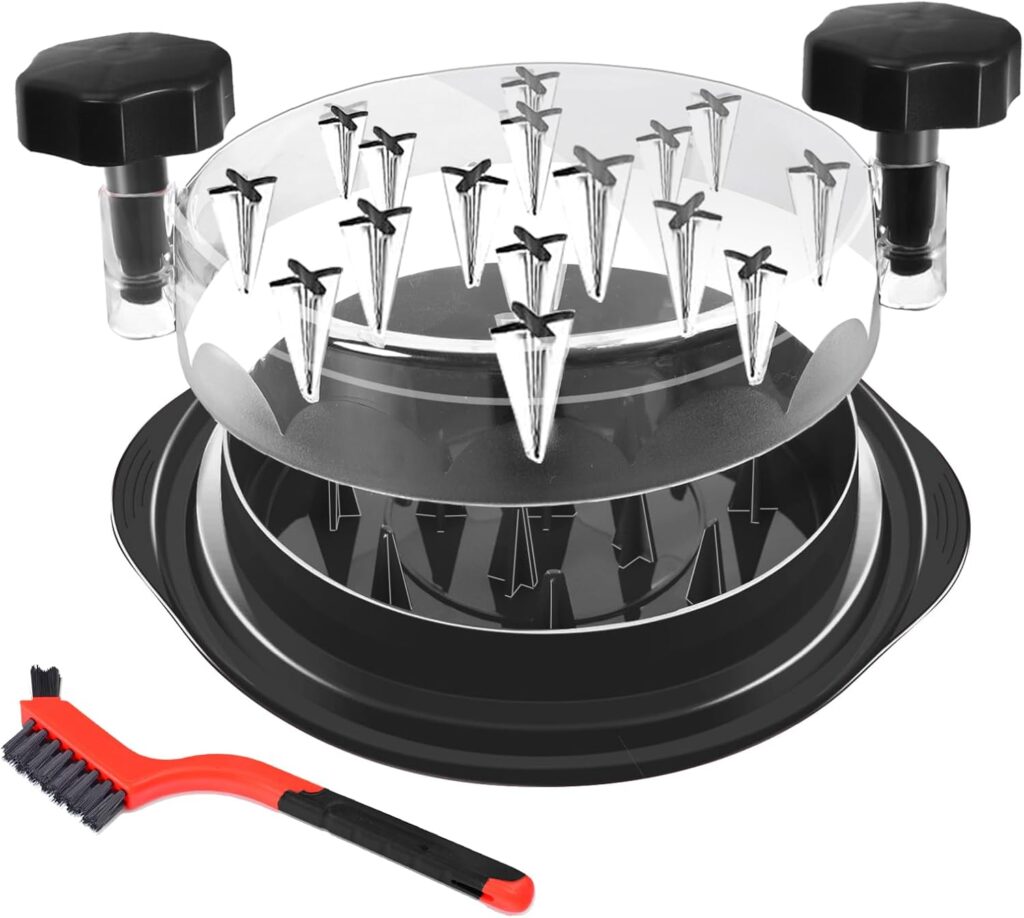 Latest Chicken Shredder Tool Twist – Portable 8 Inches Meat Shredder Tool Twist With Cleaning Brush, Visible Shredded Chicken Tool Chicken Breast Shredder, Ergonomic Handle, Dishwasher Safe, Anti-Slip