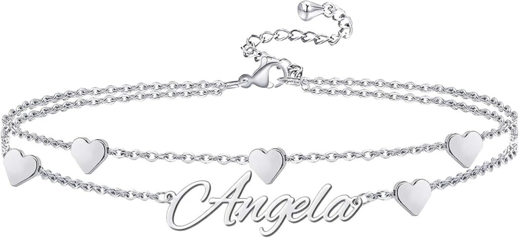 3UMeter Personalized Bracelet 925 Sterling Silver Custom Ankle Bracelet Name Anklets for Women Girls Customized Jewelry Gift
