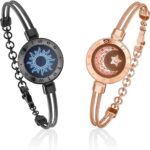 TOTWOO Touch Bracelets for Couples, Vibration & Light up for Love Couples Long Distance Relationship Gifts for Girlfriend Bluetooth Pairing Jewelry
