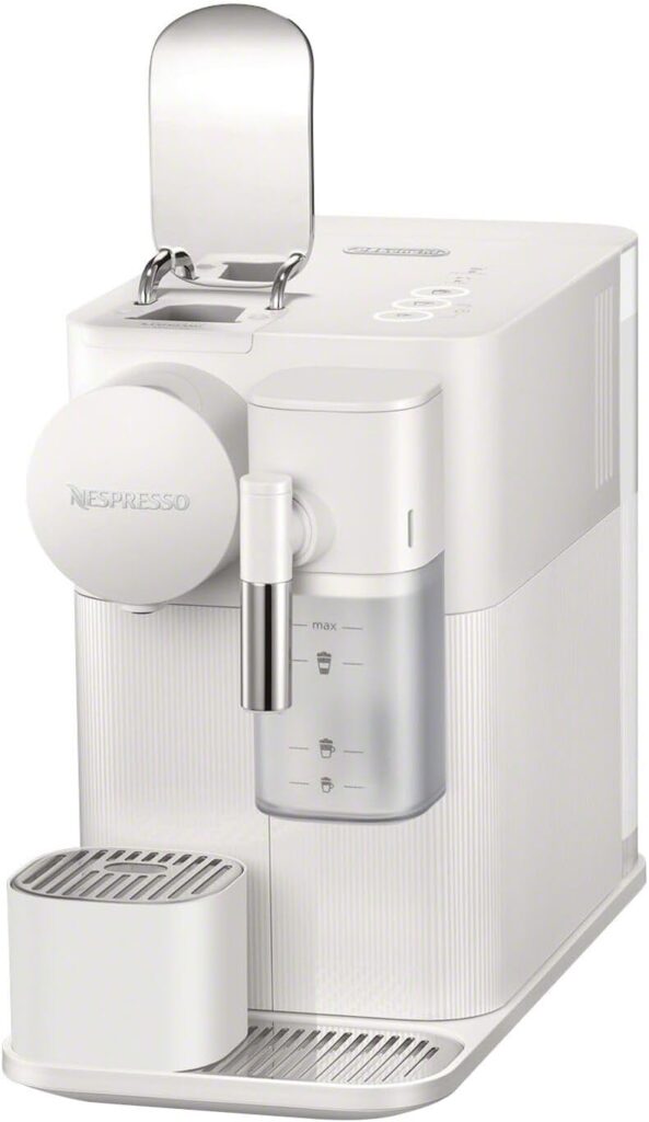 Nespresso Lattissima One Original Espresso Machine with Milk Frother by De’Longhi, Silky White