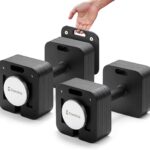 Eisenlink Adjustable Dumbbell Set, 10-50/80lb, 5lb Increments, Quick-Lock Square Weight Dumbbells for Home Gym Fitness (50/80lb×2)