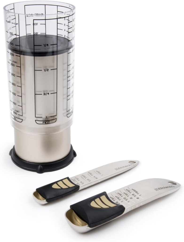 KitchenArt 2 Cup Pro Essentials Gift Set, 6.5×6.5×7″, 3-Piece Set