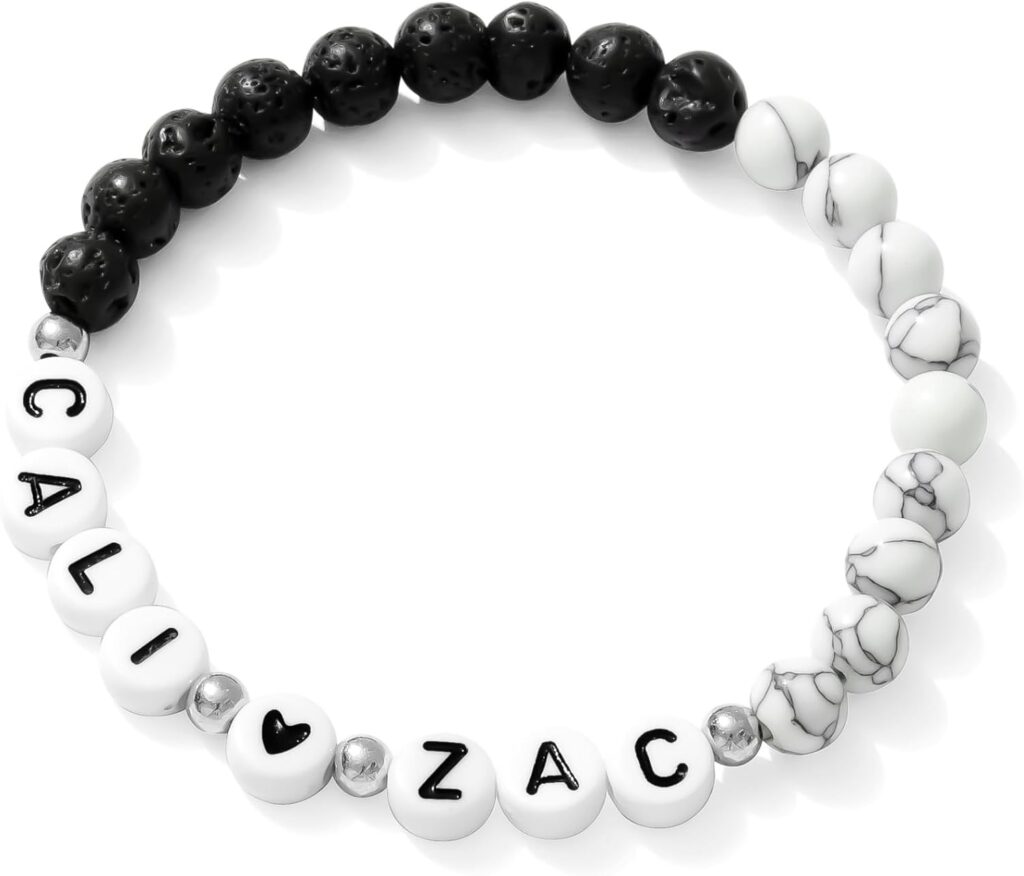 Handmade Chip Stones Bracelet | Fully Customized/Personalized | Custom Name, Size, Style, and Color | Unisex for Couples, Friends, Family | Adults & Kids | Anniversary