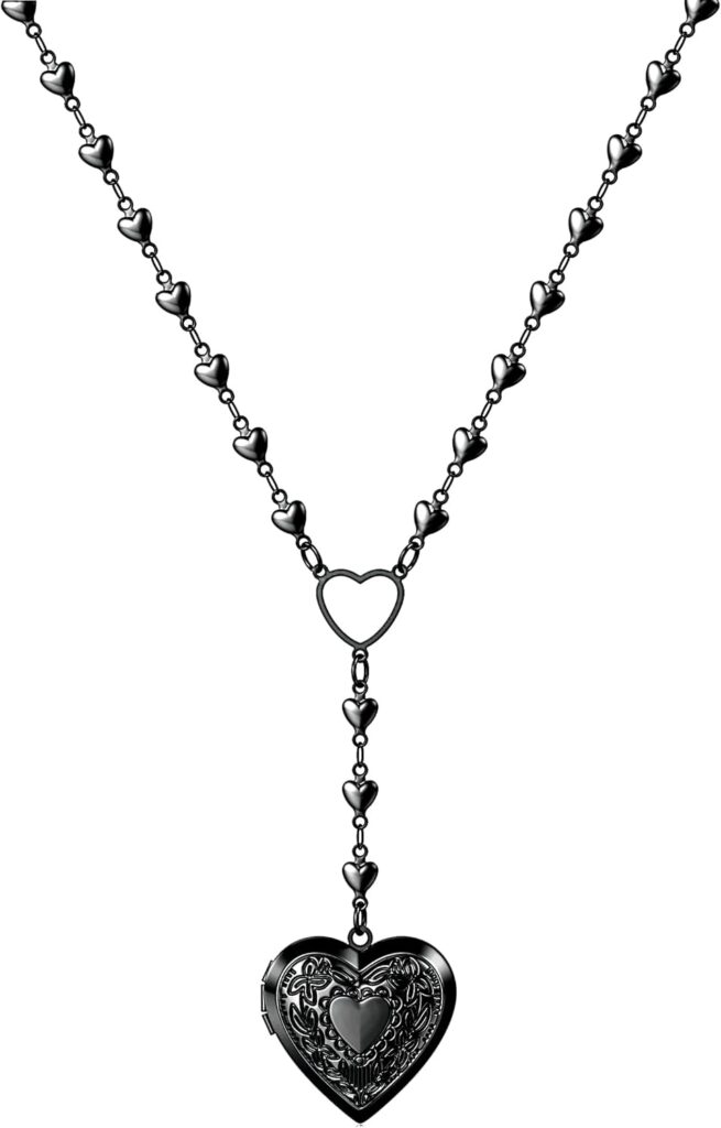 Personalized Heart Locket Necklace for Women Stainless Steel- Heart Necklace