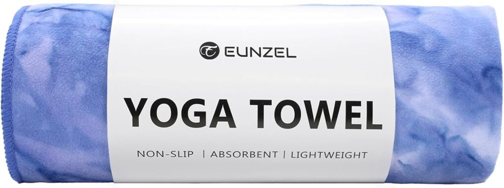 Eunzel Hot Yoga Towel Non-Slip Yoga Mat Towel Ultra-Absorbent Microfiber Towel for Hot Yoga, Pilates,Bikram and Workout 26.5″x 72″