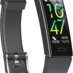 ZURURU Fitness Tracker with Blood Pressure Heart Rate Sleep Health Monitor for Men and Women, Upgraded Waterproof Activity Tracker Watch, Step Calorie Counter Pedometer Black