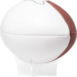 Murray Sporting Goods Autograph Football with Stand – Two White Panels Signature Ready Display Trophy Case Signable Regulation Size Full 12 Inch 3.0