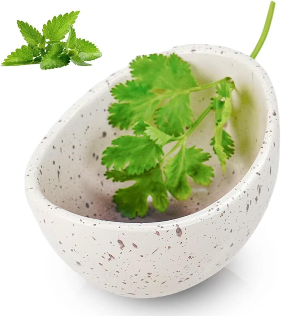 2025 New Handmade Ceramic Herb Stripper Bowl -Herb Stripper,Herb Stripping Bowl,Efficient Herb Peeling Cup for Salads & Cooking, Pottery Kitchen Tool for Meal Prep (1-Piece)