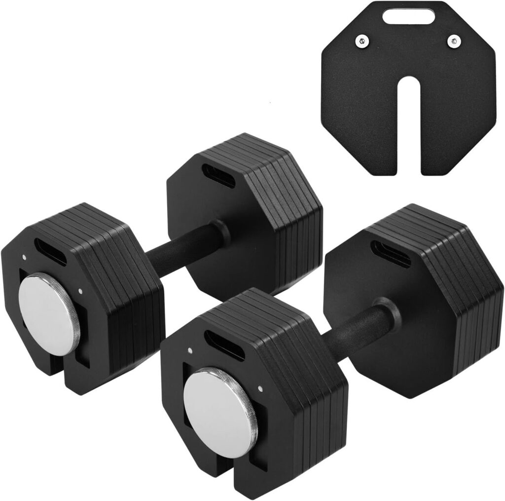 Adjustable Dumbbell Sets, Each 50/80/90LB Pairs Durable Steel Build, Free Weights Dumbbells Set of 2 with Anti-slip Handle,for Men/Women Gym Equipment for Home Strength Training Equipment 50/80/90LBSX2