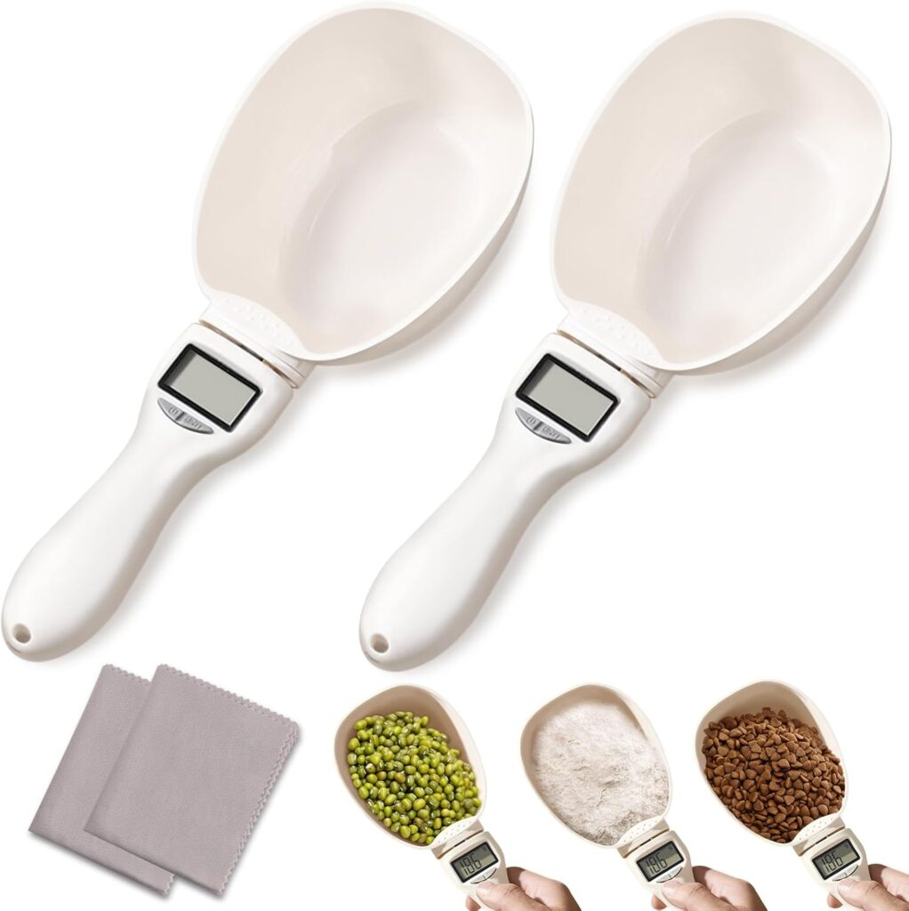 2pcs Digital Measuring Spoon,Digital Spoon Scale with LCD Screen Display, Digital Food Spoon Scale, Electronic Measuring Spoon for Kitchen Gadgets and Daily Meals