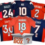 Autographed/Signed Denver Football Jersey Mystery Box with PSA JSA or Beckett COA
