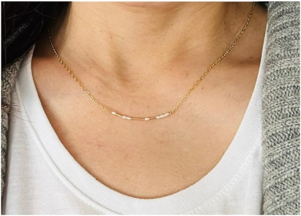 Custom Morse Code Necklace with White Cultured PEARLS Gold Fill or Sterling Silver | Minimalist Personalized Jewelry | Secret Message | Gift for Her