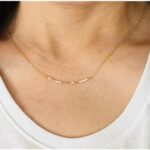 Custom Morse Code Necklace with White Cultured PEARLS Gold Fill or Sterling Silver | Minimalist Personalized Jewelry | Secret Message | Gift for Her