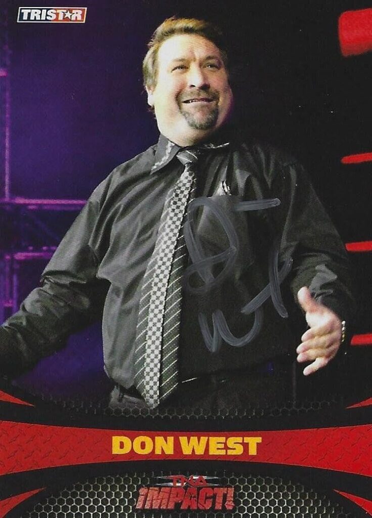 Don West Signed 2009 TriStar TNA Impact Card #51 Pro Wrestling Voice Autograph – Autographed Soccer Cards