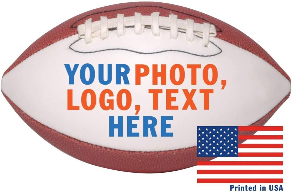 Personalized Custom Mid 9 Inch Football | Official Size 3 | Customized Trophy for Coach, Dad, Any Fan